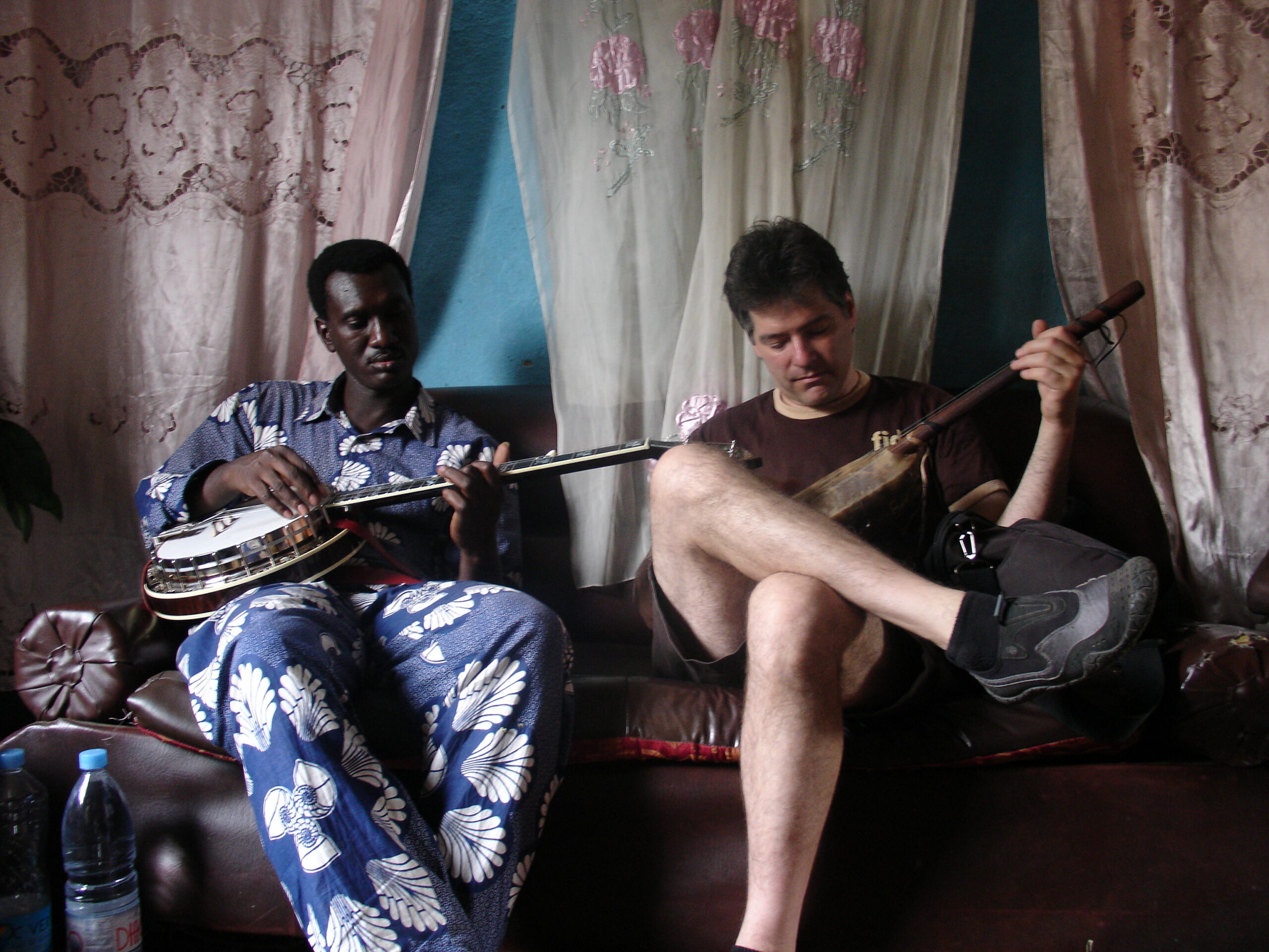 The saxophonist Pharoah SANDERS with  SONNY.