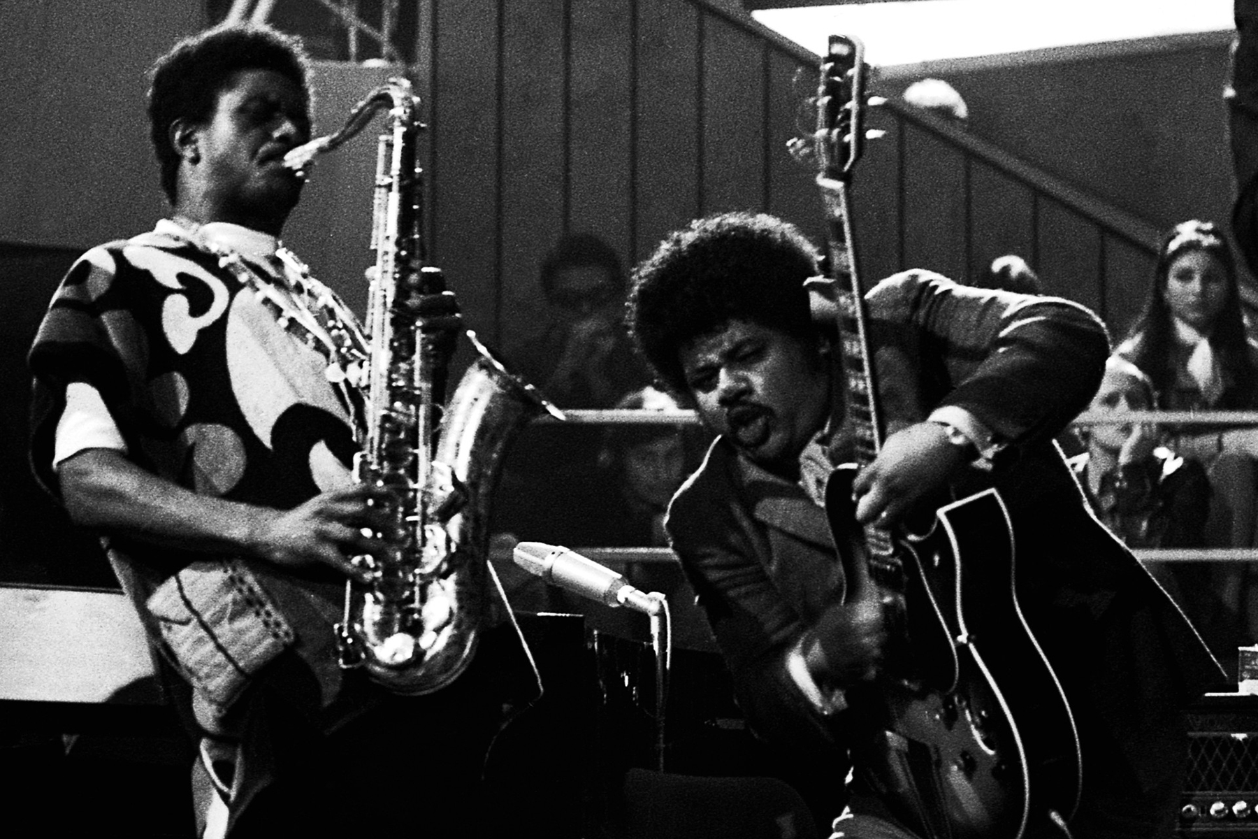 The saxophonist Pharoah SANDERS with  SONNY.